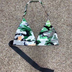Camo halter bra top